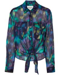 Isabel Marant - Blue Nath Tie-dye Organic Cotton Shirt - Lyst