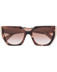 Prada - Brown Tortoiseshell Oversized-frame Sunglasses - Lyst