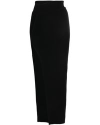 Rick Owens - Edfu Side Slit Long Cashmere Skirt - Women's - Wool/recycled Cashmere/spandex/elastane - Lyst