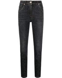 Brunello Cucinelli - High-waisted Skinny Jeans - Lyst