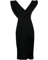 Bottega Veneta - Asymmetric Midi Dress - Women's - Viscose/cotton/wool/polyamide - Lyst