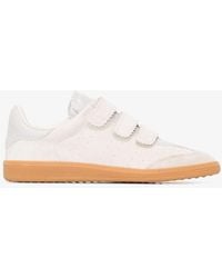 Isabel Marant - White Beth Low Top Velcro Sneakers - Lyst