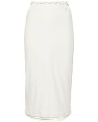 Jil Sander - White Layered Cotton Midi Skirt - Women's - Cotton - Lyst