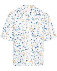Marni - Bowling Shirt With Dripping Print - Lyst