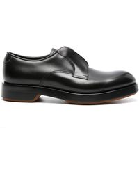 Zegna - Udine Leather Derby Shoes - Men's - Calf Leather/rubber - Lyst