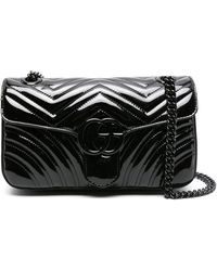 Gucci - Small gg Marmont Patent-leather Shoulder Bag - Lyst
