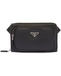 Prada - Black Saffiano Leather Belt Bag - Lyst