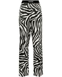 Tom Ford - Zebra-print Silk Trousers - Women's - Elastane/silk - Lyst