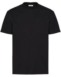 Valentino Garavani - V Detail Cotton T-shirt - Lyst