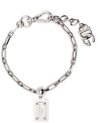 Dolce & Gabbana - Logo-tag Chain-link Bracelet - Lyst
