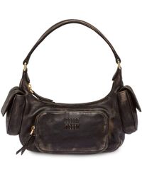 Miu Miu - Pocket Leather Shoulder Bag - Women's - Nappa Leather - Lyst