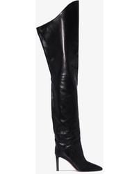 AMINA MUADDI Iman 95 Thigh-high Leather Boots - Black