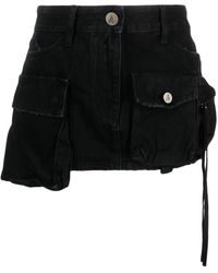 The Attico - Fay Cargo Denim Mini Skirt - Women's - Cotton/polyester - Lyst