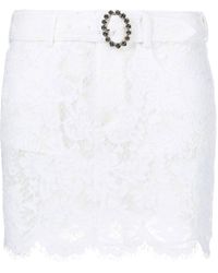 Alessandra Rich - Lace-detail Miniskirt - Lyst