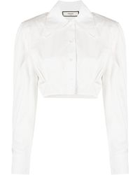 Elleme - White Cropped Cotton Shirt - Lyst