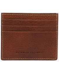Brunello Cucinelli Leather Card Holder - Brown