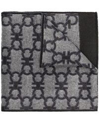 Ferragamo - Gancini-pattern Knitted Scarf - Lyst