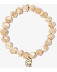 Sydney Evan - 14k Yellow Shell Mother Of Pearl Diamond Beaded Bracelet - Lyst