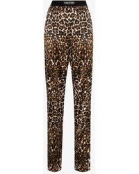 Tom Ford - Silk Leopard Print Trousers - Women's - Silk/spandex/elastane - Lyst
