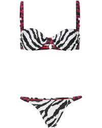 Reina Olga - White Marti Zebra-print Bikini - Lyst