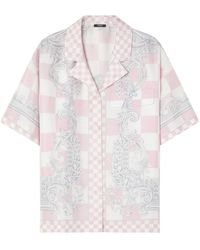 Versace - Printed Silk Twill Informal Shirt - Lyst