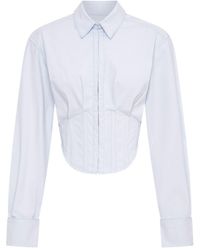 Dion Lee - Tuxedo Corset Cropped Shirt - Lyst