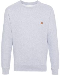 Maison Kitsuné - Fox Head Cotton Sweatshirt - Men's - Cotton - Lyst