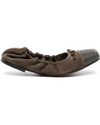 Brunello Cucinelli - Embellished Suede Ballerina Shoes - Women's - Calf Leather/calf Suede/rubber - Lyst