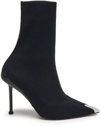 Alexander McQueen - Slash Knit 90mm Ankle Boots - Lyst