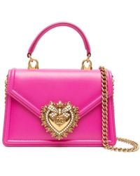 Dolce & Gabbana - Devotion Small Leather Top-handle Bag - Lyst