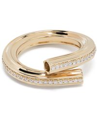 Adina Reyter - 14k Yellow Pasta Macaroni Eternity Diamond Ring - Women's - 14kt Yellow /diamond - Lyst