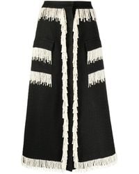 Huishan Zhang - Victoria Pearl-embellished Tweed Skirt - Lyst