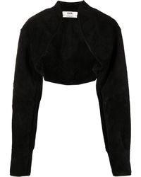 LVIR - Faux-suede Bolero Jacket - Women's - Wool/spandex/elastane/polyester/acrylic - Lyst