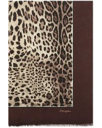 Dolce & Gabbana - Leopard-print Silk Scarf - Lyst