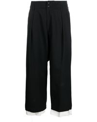 Sulvam - Wool Gabardine Cropped Trousers - Lyst