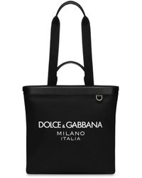 Dolce & Gabbana - Logo-print Shoulder Bag - Men's - Calf Leather/viscose/acrylic/acrylic - Lyst