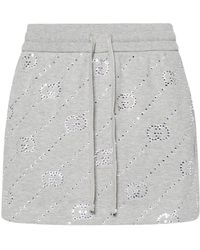 Gucci - Interlocking G Crystal-embellished Miniskirt - Lyst
