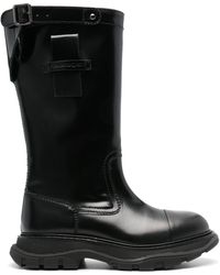 Alexander McQueen - Mid-calf Leather Boots - Lyst