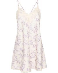 Zimmermann - Light And Lilac Floral Linen Dress - Lyst