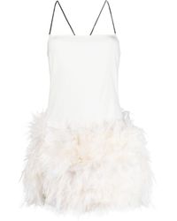 The Attico - Fujiko Feather-trimmed Minidress - Lyst