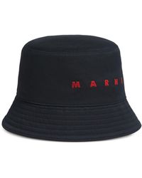Marni - Logo-embroidered Bucket Hat - Lyst