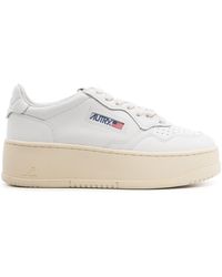 Autry - Platform Low Leather Sneakers - Lyst