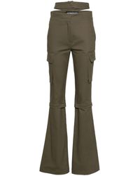 ANDREADAMO - Brown Cut-out Zip-off Flared Trousers - Lyst