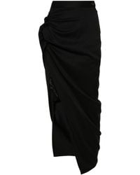 Vivienne Westwood - Panther Draped Maxi Skirt - Women's - Viscose/virgin Wool - Lyst