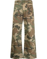 R13 - Wide-Leg Camouflage-Print Trousers - Lyst