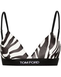 Tom Ford - Optical Zebra Printed Modal Signature Bra - Lyst
