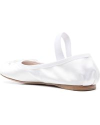 Miu Miu - Logo-strap Ballerina Shoes - Lyst