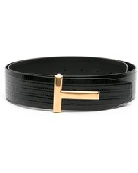 Tom Ford - T-plaque Leather Belt - Lyst