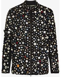 By Walid Albert Button Embellished Jacket - Black