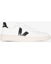 Veja V-10 Leather Low-top Trainers - White